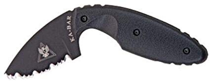 Ka-Bar TDI Law Enforcement knife w/Sheath Serrated Black 1481