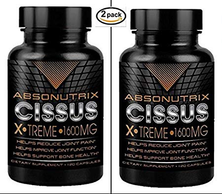 Absonutrix Cissus Quadrangularis Xtreme 1600mg - 240 Capsules (Pack of 2, 120 capsules each)