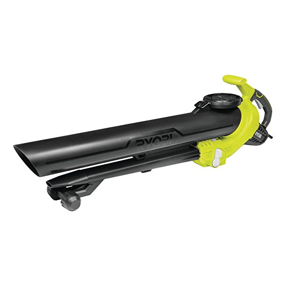 Ryobi RBV3000CESV AC 3000 W Over-Under Style Blower Vac, 375Km/H Air Speed - Hyper Green/Grey