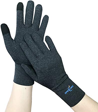 Compression Gloves for Arthritis, Hand Brace Full Finger, Raynaud Gloves Women with Touch Screen, Breathable Hand Warm Gloves Relieve Rheumatoid, Raynauds Disease & Carpal Tunnel