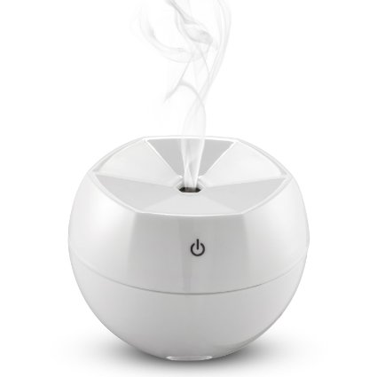 Mini Humidifier, Cool Mist Humidifier, 160 ml Portable Design Travel Humidifier, USB Humidifier Compatiable with Any Loptop, PC, Power Bank, for Single Room, Office, Car and Travel (White)