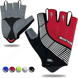 Souke Sports Cycling Bike Gloves Padded Half Finger Bicycle Shock-Absorbing Anti-Slip MTB Road Biking for Men/Women