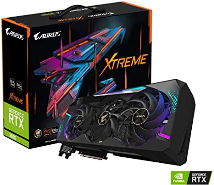 GIGABYTE AORUS GeForce RTX 3090 Xtreme 24G Graphics Card, Max Covered Cooling, 24GB 384-bit GDDR6X, GV-N3090AORUS X-24GD Video Card