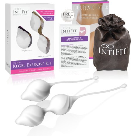IntiFit Premium Kegel Exercise Kit for Women - Medical Silicone Pelvic Floor Weight Set - For Bladder Control and Pelvic Floor Exercises