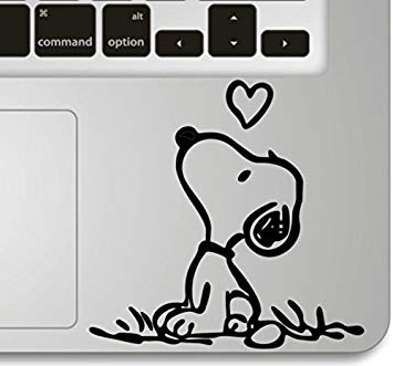 Vati Leaves Removable Snoopy Love Humor Handmade Partial Art Skin Cool Design Vinyl Decal Sticker for Trackpad Keypad Of Apple Macbook Pro Air Mac Laptop