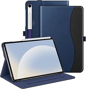 Fintie Case for Samsung Galaxy Tab S9 FE 5G 10.9 Inch/Galaxy Tab S9 11 Inch 2023, Multi-Angle Viewing Protective Cover with Pocket, Auto Sleep/Wake, Navy