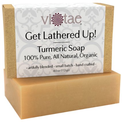 Certified Organic TURMERIC (Curcumin) Soap - by Vi-Tae® - 100% Pure, All Natural, Aromatherapy LUXURY Herbal Bar Soap - 4oz
