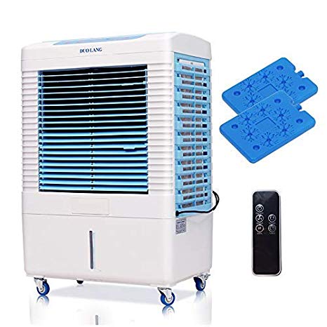 DUOLANG 2647 CFM Indoor Outdoor Portable Evaporative Air Cooler Swamp Cooler- Remote Control & 3 Modes/Speeds with Fan & Humidifier for 322.9 sq. ft. - DL-4501