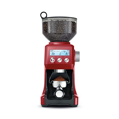 Breville BCG820BCRNXL The Smart Grinder Pro Coffee Bean Grinder, Cranberry Red