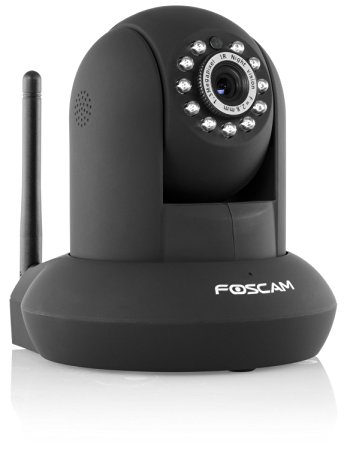 Foscam FI9831PB 960P HD Indoor Wireless IP Security Camera with Smart Phone Connectivity Pan and Tilt, Night Vision and 70 Degree Viewing Angle (Black) (Certified Refurbished)