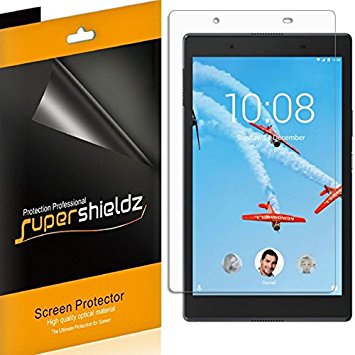 [3-Pack] Supershieldz For Lenovo Tab 4 8 (8 inch) Screen Protector, Anti-Bubble High Definition Clear Shield   Lifetime Replacements Warrant - Retail Packaging