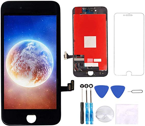 Screen Replacement for iPhone 8 Plus Screen Black 5.5" LCD 3D Touch Screen Digitizer Replacement Frame Display Assembly Set with Screen Protector and Repair Tools for iPhone 8 Plus Screen Replacement