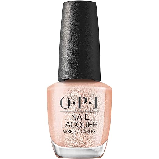 OPI Nail Lacquer, Opaque Shimmer Finish Neutral Nail Polish, Up to 7 Days of Wear, Chip Resistant & Fast Drying, Holiday 2023 Collection, Terribly Nice, Salty Sweet Nothings, 0.5 fl oz