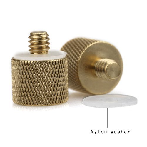 Smallrig 3/8"-16 Female to 1/4"-20 Male Tripod Thread Reducer / Adapter Brass NEW (2-pack)