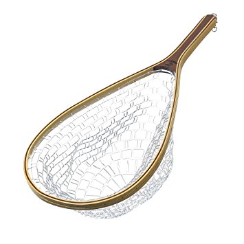 FishingSir Carp Landing Net Fly Fishing Soft Rubber Mesh - Bass Trout Catch and Magnetic Release Basket