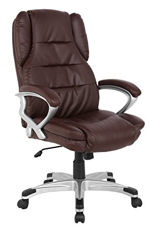 High-Back Office Executive Ergonomic Chair Racing Gaming Chair.Computer Swivel Office Chair w/Armrests.ProHT (Brown 05172-A)
