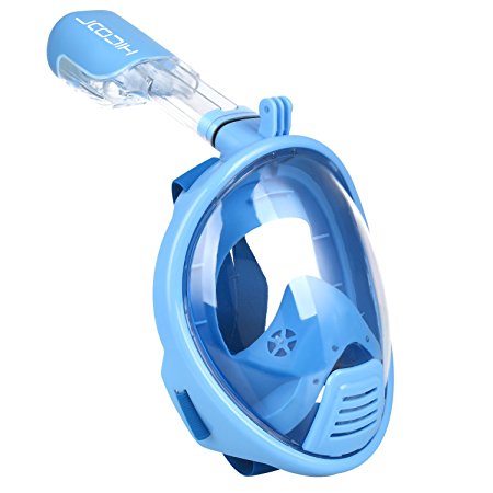 Snorkeling Mask HiCool Larger Viewing Snorkeling Diving Mask Longer Ventilation Pipe Anti Fog and Anti Leak