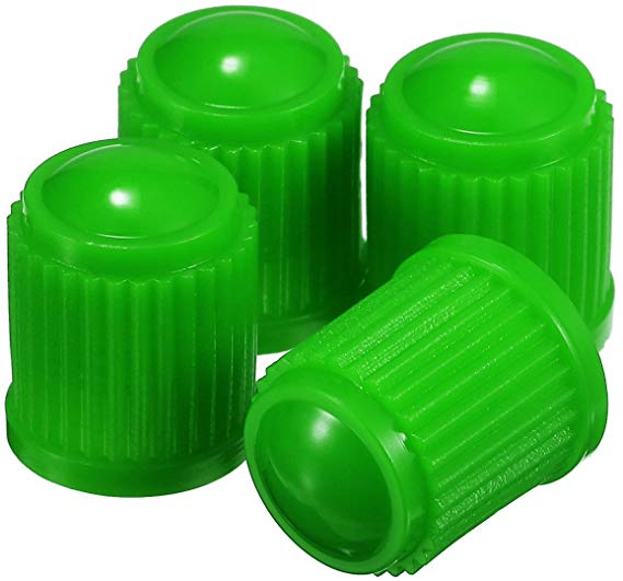 Outus 20 Pack Tyre Valve Dust Caps for Car, Motorbike, Trucks, Bike, Bicycle (Green)