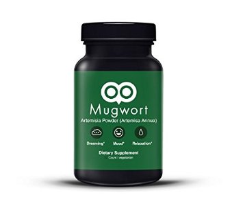 Mugwort Capsules 450 Mg - 90 Capsules - Vegan - By Dream Leaf - Made in USA - Mood Dreaming Relaxation Digestion - Mugwort As Artemisa Annua