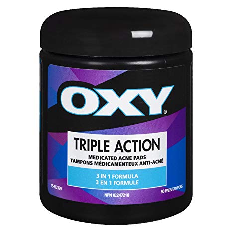 Oxy Medicated Acne Pads Triple Action 90's 0.37-Inches