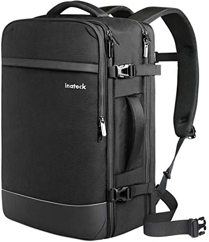 Inateck 40-44L Professional Carry on Travel Backpack, TSA Friendly Hand Luggage Backpack, Anti-Theft Laptop Rucksack Cabin Flight Approved Large Bag Fit 17.3 inch Laptop