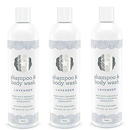 Baja Baby Organic Lavender Shampoo & Body Wash - 3 Pack - EWG VERIFIED - 16 Fluid Ounces Family Size - No Sulphates, Parabens Or Phosphates - Gentle Safe Baby Wash With No Chemicals