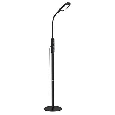 TROND LED Gooseneck Floor Lamp with Adjustable Height (5 Light Temperatures, 5-Level Dimmable, 30-Min Timer, Premium Diffusion Film, Directional Lighting), for Living Room, Bedroom, Office, Studio