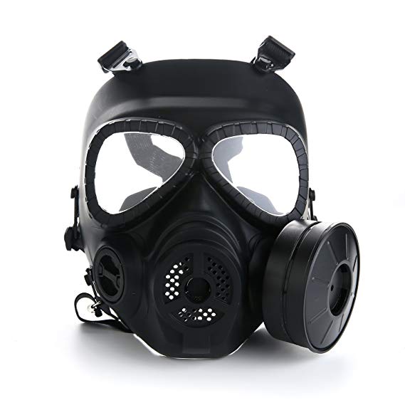VILONG M04 Airsoft Protective Mask and Tactical Helmet,Full Face Eye Protection Skull Dummy Game Mask with Filter Fans Adjustable Strap for BB Gun CS Cosplay Costume Halloween Masquerade