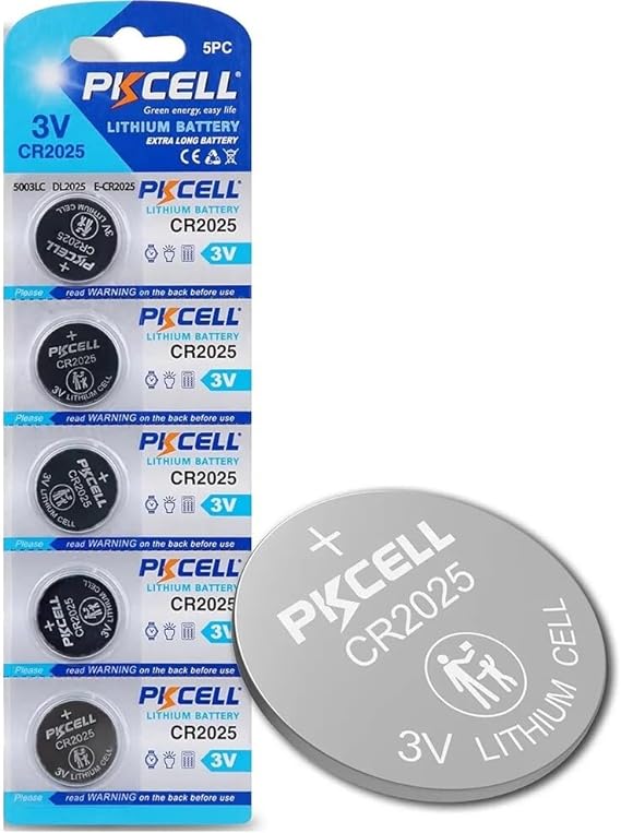 Pkcell 3v Cr2025 Br2025 Dl2025 Button Cell Batteries 5pcs