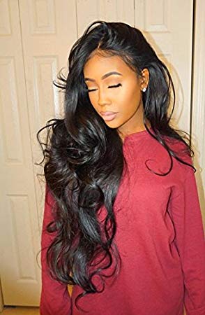 ISEE Hair 8A Unprocessed Brazilian Virgin Body Wave Human Hair 3 Bundles 100% Unprocessed Human Hair Extensions Natural Black (16" 18" 20")
