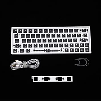 GK64 GK64x RGB Hot Swap Programmable Wired Case PCB Plate Cherry MX Keyboard DIY kit Replacable Space