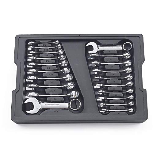 GearWrench 81903 20 Piece Stubby Wrench Set SAE and Metric