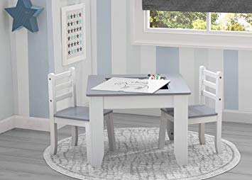 Delta Children Chelsea 3-Piece Table and Chairs Set with Storage