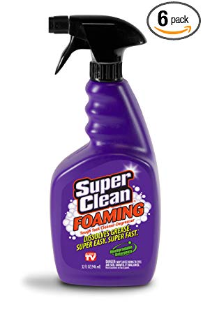 SuperClean Foaming Cleaner Degreaser, Industrial Strength, Biodegradable and Phosphate Free, 6 pack (192 ounces)