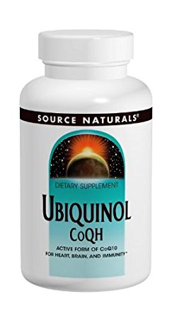 Source Naturals Ubiquinol CoQH, Active Form of CoQ10 For Heart, Brain, and Immunity, 30 SoftGels