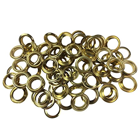 100 piece Quality Brass 1/2" Inch Grommets for Tarps or Canvas