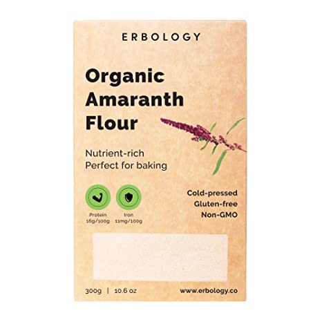Organic Amaranth Flour 10.6 oz - Rich in Fiber, Protein and Minerals - Gluten-free