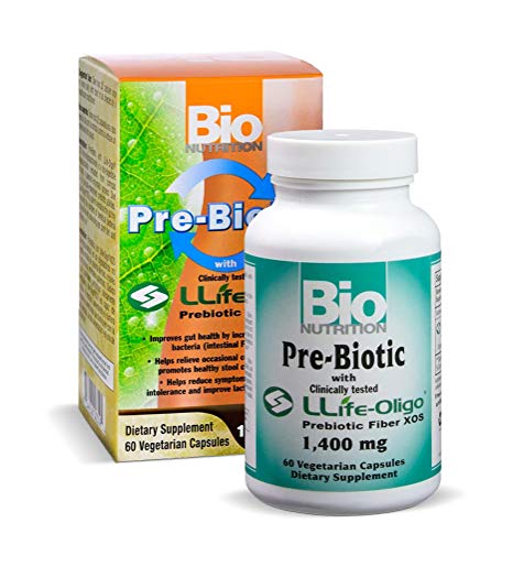 Bio Nutrition Pre-Biotic with Life Oligo Prebiotic Fiber XOS, 60 Count by Bio Nutrition