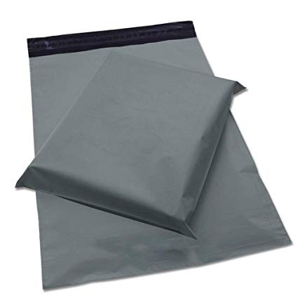 TPZ The Packaging Zone 12 x 16-Inch Plastic Mailing Postal Bag - Grey (Pack of 100)