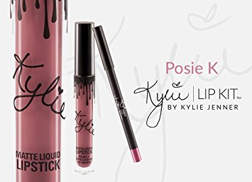 New Female Kylie Jenner Cosmetics Long Lasting Lipstick Lip Gloss Liquid Matte Lip Liner Makeup (POSIE K)