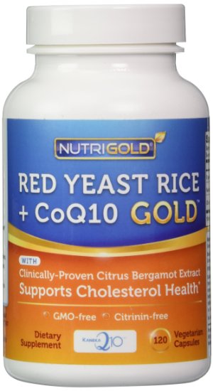 NutriGold Red Yeast Rice   Coq10 Gold w/ Citrus Bergamot Extract 120 Veg Caps