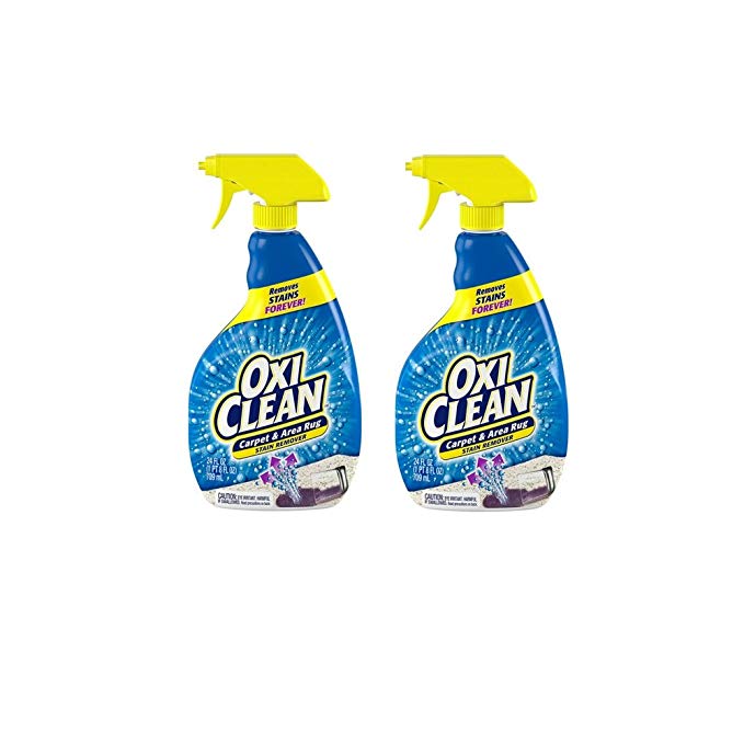 OxiClean Carpet & Area Rug Stain Remover Spray, 24 Ounce 2 Pack