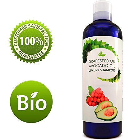 Hair Growth Shampoo For Women and Men With 100% Pure Avocado & Grape Seed Oil - Shampoo For Dry Hair - DHT Blocker Hair Treatment With Antioxidants - Smooth & Shiny Hair - Safe For Color Treated Hair