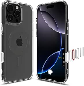 Spigen Ultra Hybrid T MagFit Designed for iPhone 16 Pro Max Case [Camera Control Button Cover] [Military-Grade Protection] Compatible with MagSafe - Graphite