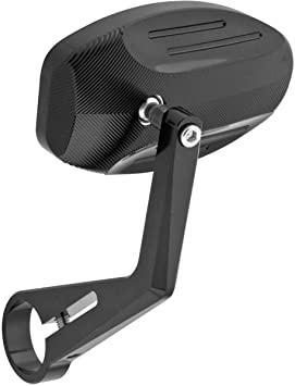 BikeMaster Louvered Lined Oval Bar End Mirrors (Black)
