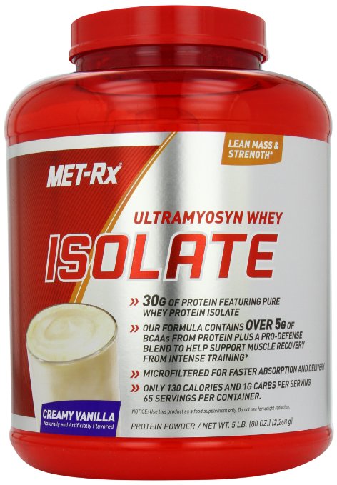 MET-Rx Ultramyosyn Whey Isolate Vanilla, 5 pound