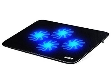 Security S-4 Ultrathin 14"-16" Laptop Cooling Pad Chill Mat with Four Blue LED Fans Super Silent Notebook Computer cooler