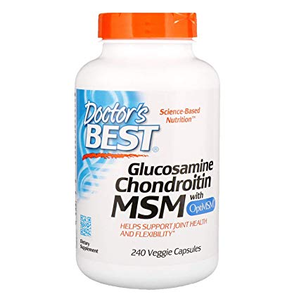 Doctor's Best, (2 Pack) Glucosamine Chondroitin MSM with OptiMSM, 240 Veggie Caps