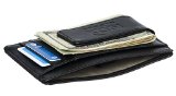 ON SALE - High Quality Leather Magentic Money Clip Wallet and Credit Card Holder w RFID Blocking Technology