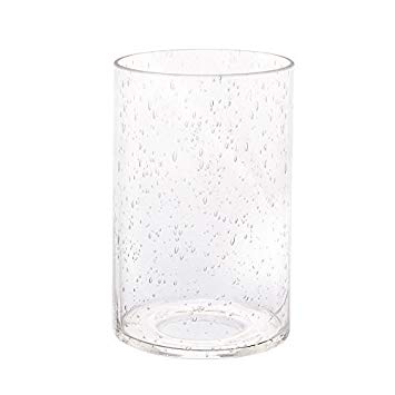 6-Inch Tall Clear Seeded Cylinder Glass Shade with 1-5/8 Fitter